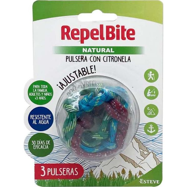 Repel Bite Natural Pulsera Citronela Ajustable 3 Uds-image