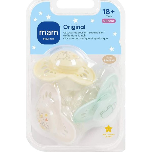Mam Original Chupete +18 Meses Beige 3Uds-image