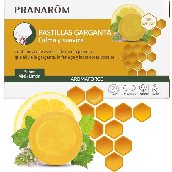 PranarôM Aromaforce Pastillas Garganta Calma Y Suaviza 24Uds-image