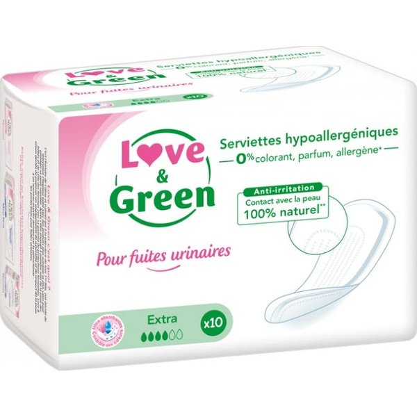 Compresas Para La Incontinencia Love & Green Extra 10 Unidades-image