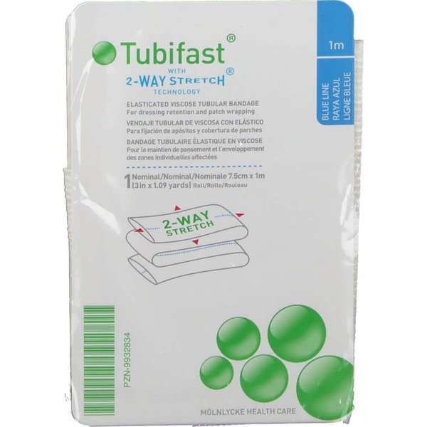Tubifast Venda Tubular Viscosa Con Elastico Azul 7,5Cm X 1M-image