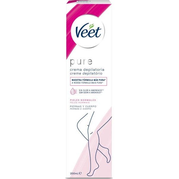 Veet Pure Crema Depilatoria Piernas Y Cuerpo Piel Normal 200 Ml-image