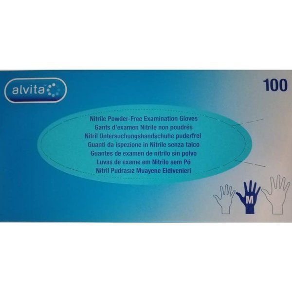 Alvita Guantes Nitrilo Talla M 100Uds-image