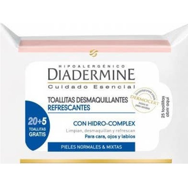 Diadermine Toallitas Desmaquillantes Refrescantes 25Uds-image