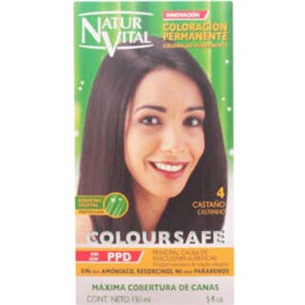 NaturVital Coloursafe Tinte Permanente 4 CastañO 150Ml-image