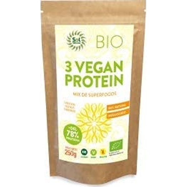 Solnatural Mezcla Superalimentos 3 Vegan Protein Bio 250 G-image