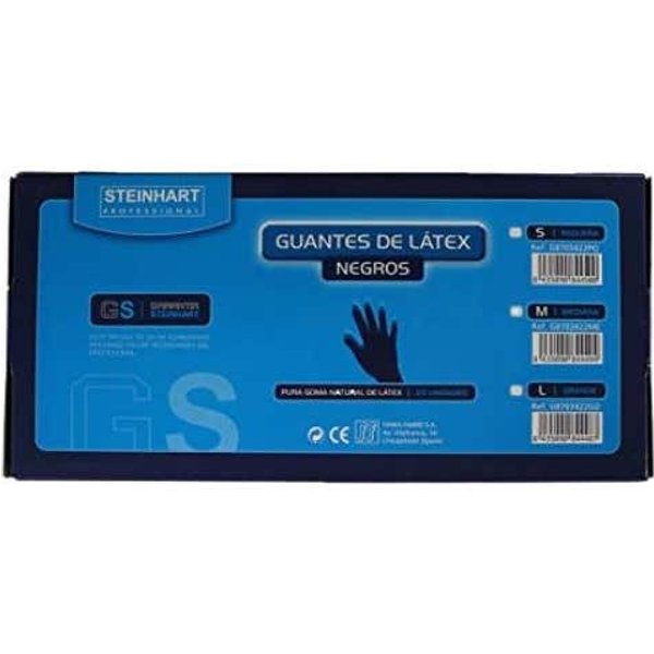 Steinhart Guantes Latex Negro Mediano 25 Uds-image