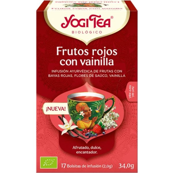 Yogi Tea Frutos Rojos Vainilla InfusióN Bio 17 Sobres-image