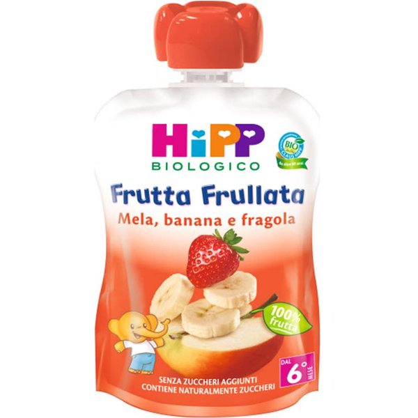 HiPP Bio Puré Fruta Manzana Banana Fresa 90 G-image