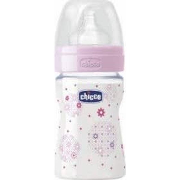 Chicco® BiberóN Fisiologico Tetina LáTex Boca Ancha Flujo Normal Rosa 150Ml 1Ud-image