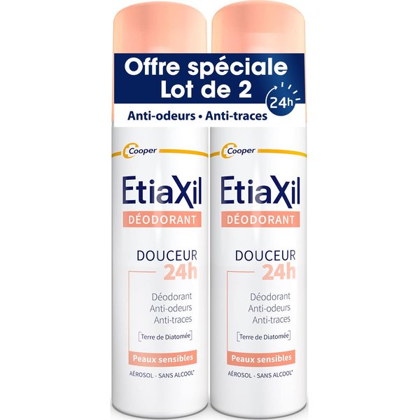 Etiaxil Desodorante Suave 24H Sin Sales De Aluminio Aerosol 2X150Ml-image