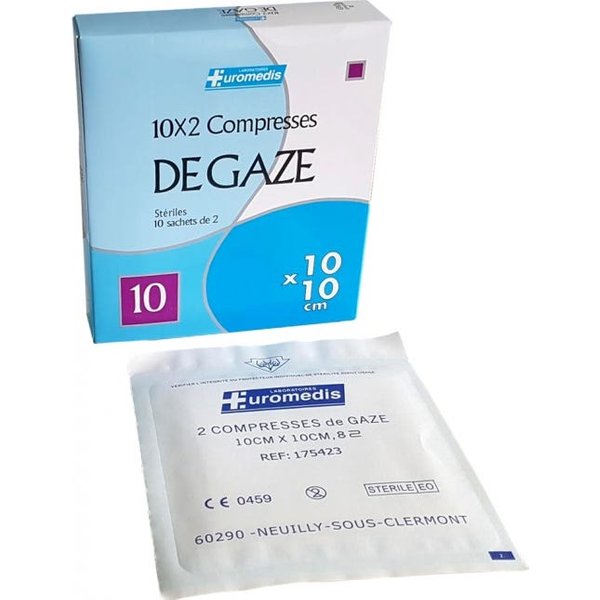 Euromedis Gasa Compresa EstéRil 10 X10 20 Uds-image