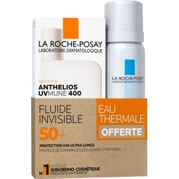 LA Roche-Posay Anthelios Uvmune 400 Fluido Invisible SPF50+ Con Perfume 50Ml + Agua Termal 50Ml-image