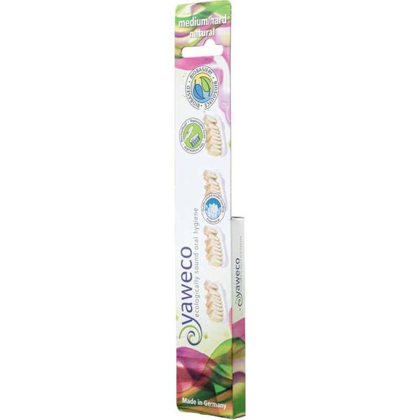 Yaweco Cabezal Cepillo Dental Natural Recambio Medio 4 Uds-image
