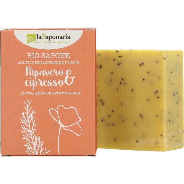 La Saponaria JabóN En Pastilla Amapola Y CipréS 100G-image