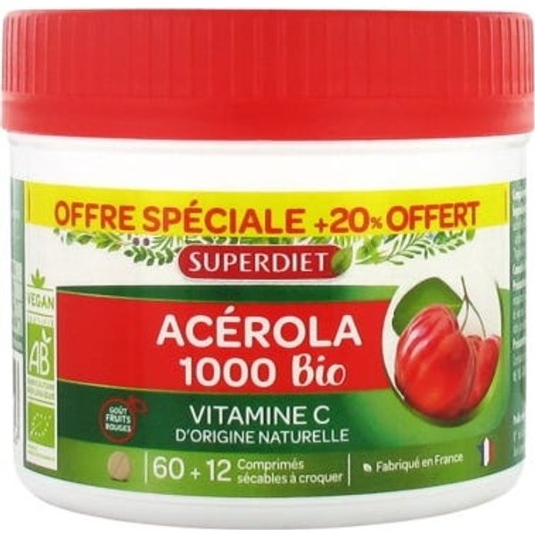 Superdiet Acerola 1000 Bio 72Comp-image