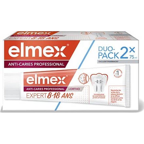 Elmex Pack Anti-Caries Professional +Ortho Expert 8-18 AñOs 2X75Ml-image