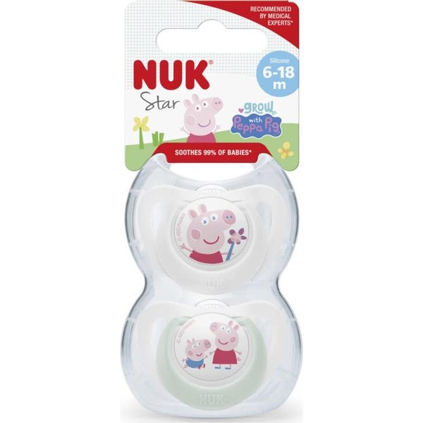 NUK Star Peppa Pig Chupete 6-18M 2 Uds-image