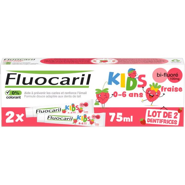 Fluocaril Kids Gel DentíFrico Sabor Fresa 2X75Ml-image