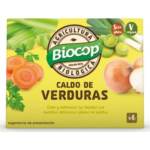 Biocop Caldo De Verduras Cubitos 6 Unidades 11G-image