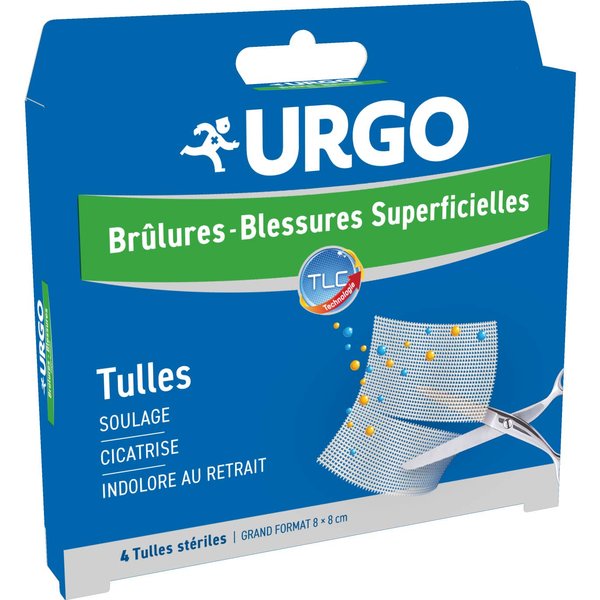 Urgo Quemaduras Y Heridas Superficiales Tules 8X8Cm 4Uds-image