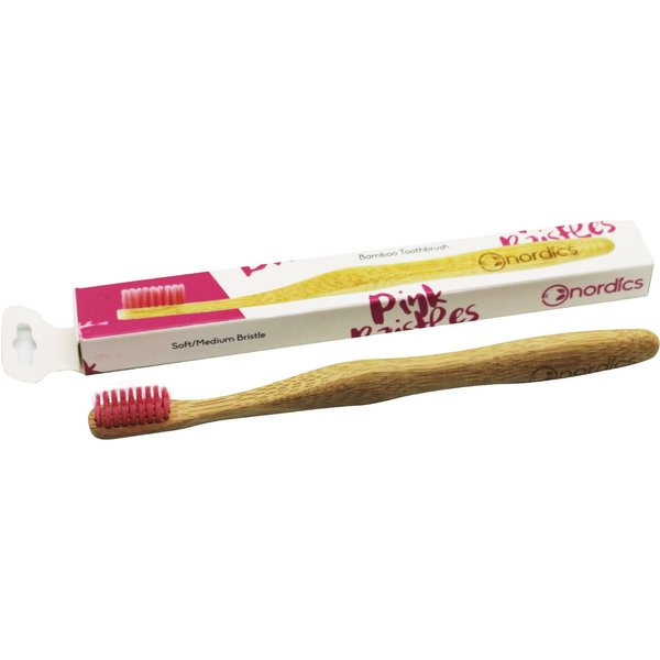 Nordics Cepillo De Dientes Bambú Bio Rosa 1Ud-image