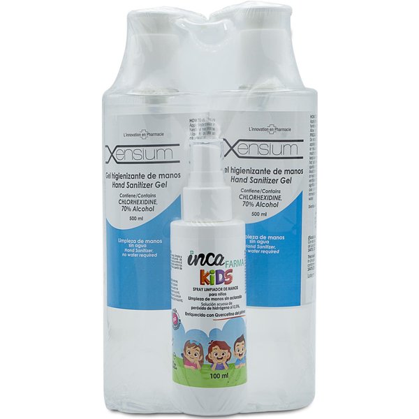 Xensium Gel Higienizante Manos 2X500 Ml + Spray NiñOs 100 Ml-image