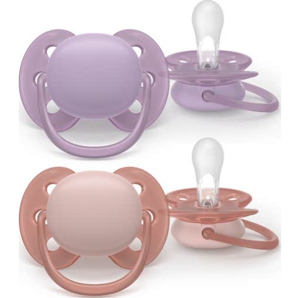 Philips Avent Ultra Soft Chupete Eco 6-18M Lila Rosa 2Uds-image