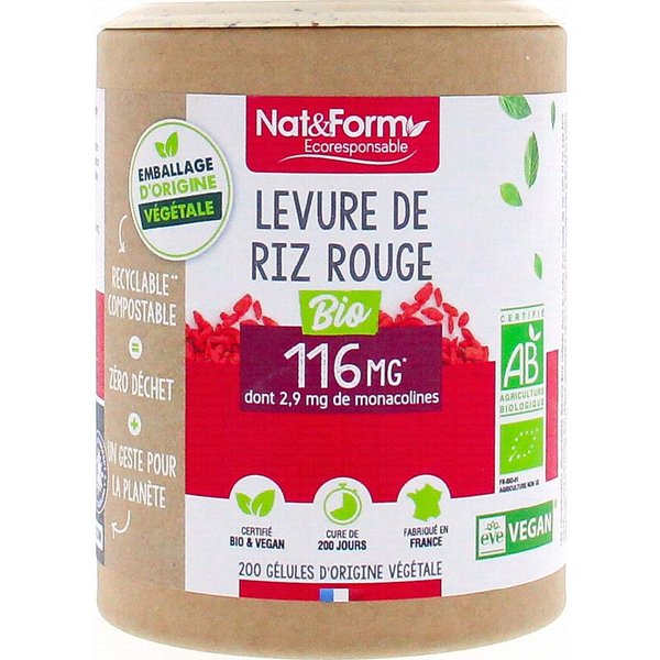 Nat&Form Levadura Roja Arroz Bio 200Perlas-image