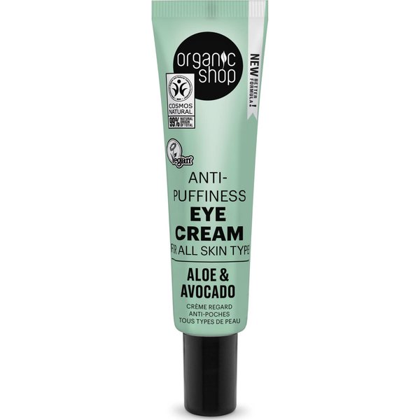 Organic Shop Anti-Puffiness Eye Cream Aloe & Avocado 30Ml-image
