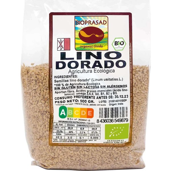 Bioprasad Semillas Lino Dorado Bio 500G-image
