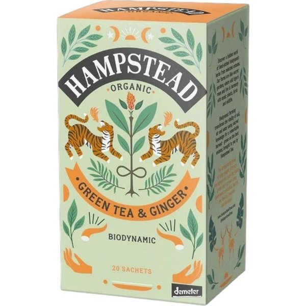Hampstead Organic Green Tea & Ginger 20 Sobres-image