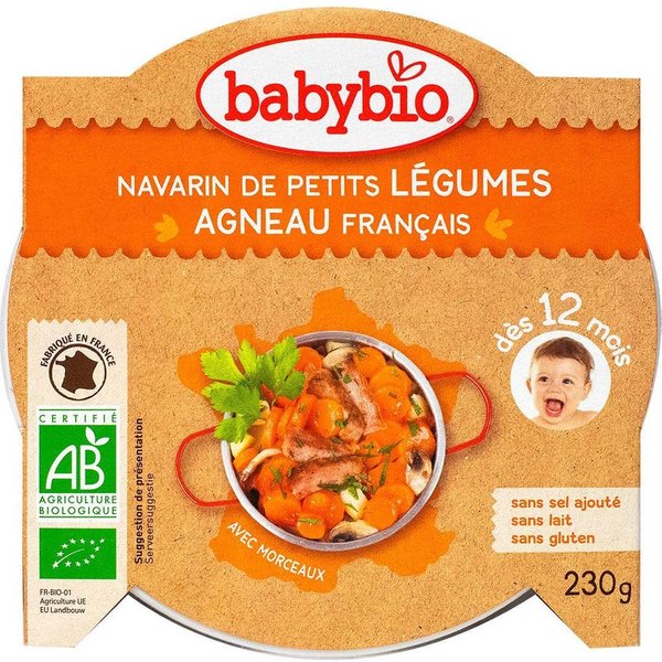 BabyBio Bebé OrgáNico Y Plato De Cordero BabyBio 12 Meses 230 G-image