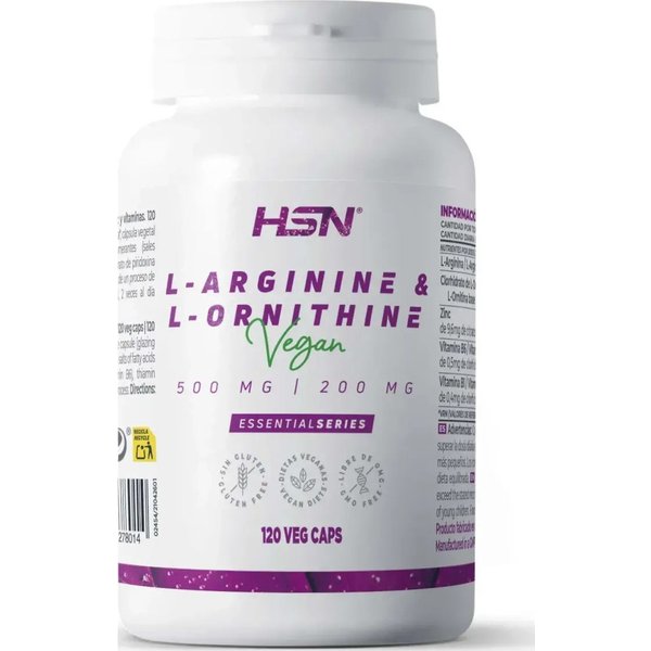 HSN L-Arginina + L-Ornitina 500 Mg/200 Mg 120 Vcaps-image
