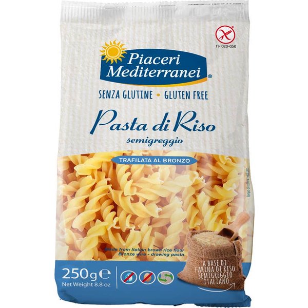Piaceri Mediterranei Pasta Arroz Fusilli Sin Gluten 250G-image