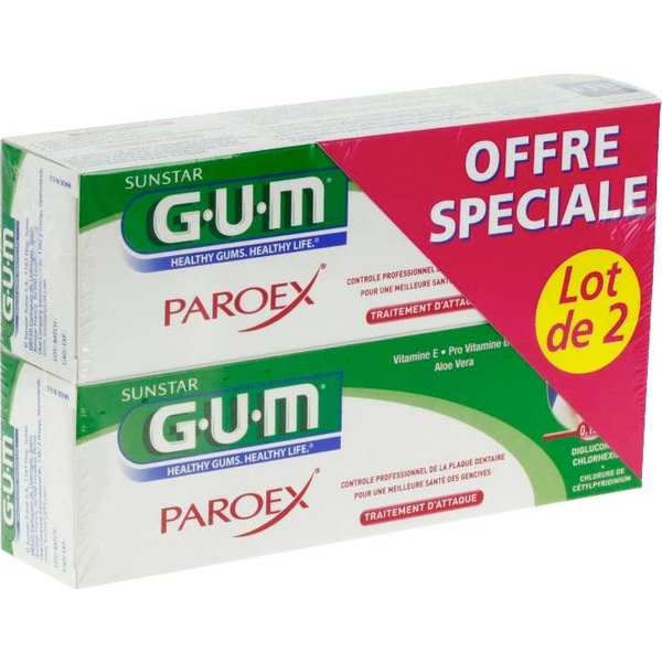 Goma De Mascar Paroex Gel DentíFrico Set De 2 X 75 Ml-image