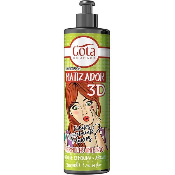 Gota Dourada Acondicionador Matizador 3 D Rojo Intenso 300 Ml-image