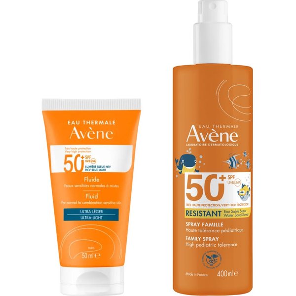 AvèNe Pack Fluido Spf50+ 50 Ml + Spray Familia Spf50+ 400 Ml-image