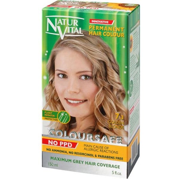 NaturVital Coloursafe Tinte Permanente 7.3 Rubio Dorado 150 Ml-image