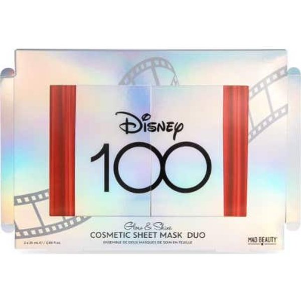 Mad Beauty Disney 100 Glow & Shine Cosmetic Sheet Mask Duo Kit-image