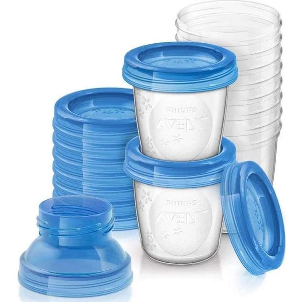 Avent Vasos De Almacenamiento Con Tapa 10X180Ml + Adaptadores 2Uds-image