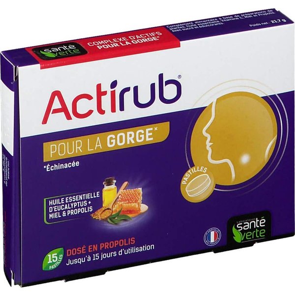 Sante Verte Actirub Throat 15 Tabletas-image