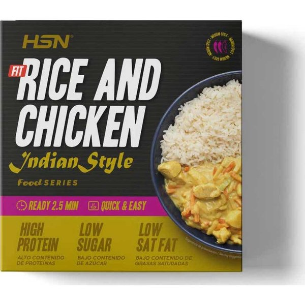 HSN Plato Preparado Estilo Fit Arroz Con Pollo En Salsa Al Curry Estilo Hindú 420 G-image