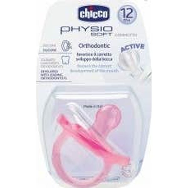 Chicco® Chupete Silicona Physio Soft AnatóMico +12 Meses 1Ud Rosa-image