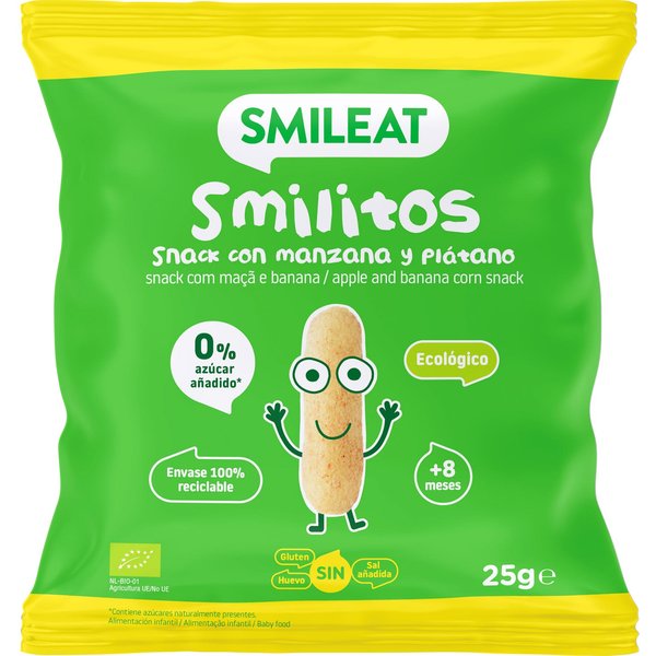 Smileat Smilitos Gusanitos EcolóGicos De Manzana Y PláTano 25G-image