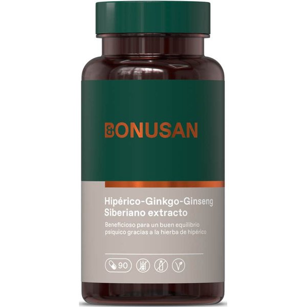 Bonusan Hyperico Ginkgo Ginseng 90 CáPsulas-image