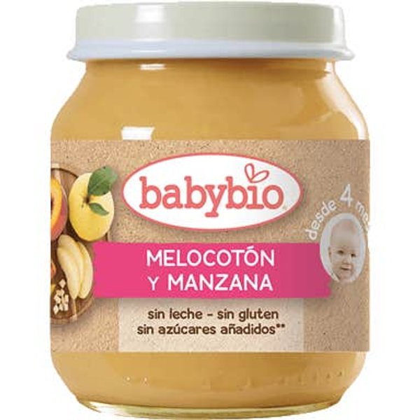 BabyBio Tarrito EcolóGico De MelocotóN Y Manzana 130 G-image