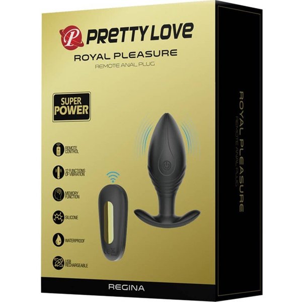 Pretty love Regina Plug Anal Vibrador Recargable Negro 1 Ud-image