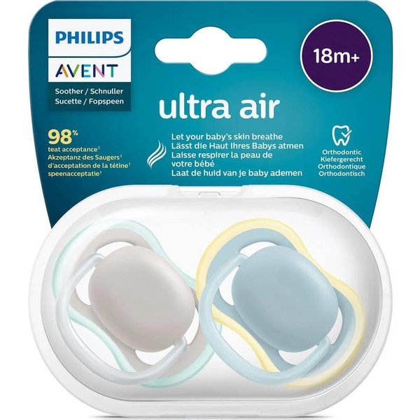 Philips Avent Kit Chupete Ultra Air +18M Neutro 2Uds-image
