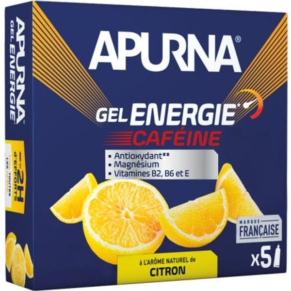 Apurna Gel EnergéTico LimóN CafeíNa 5X35G-image